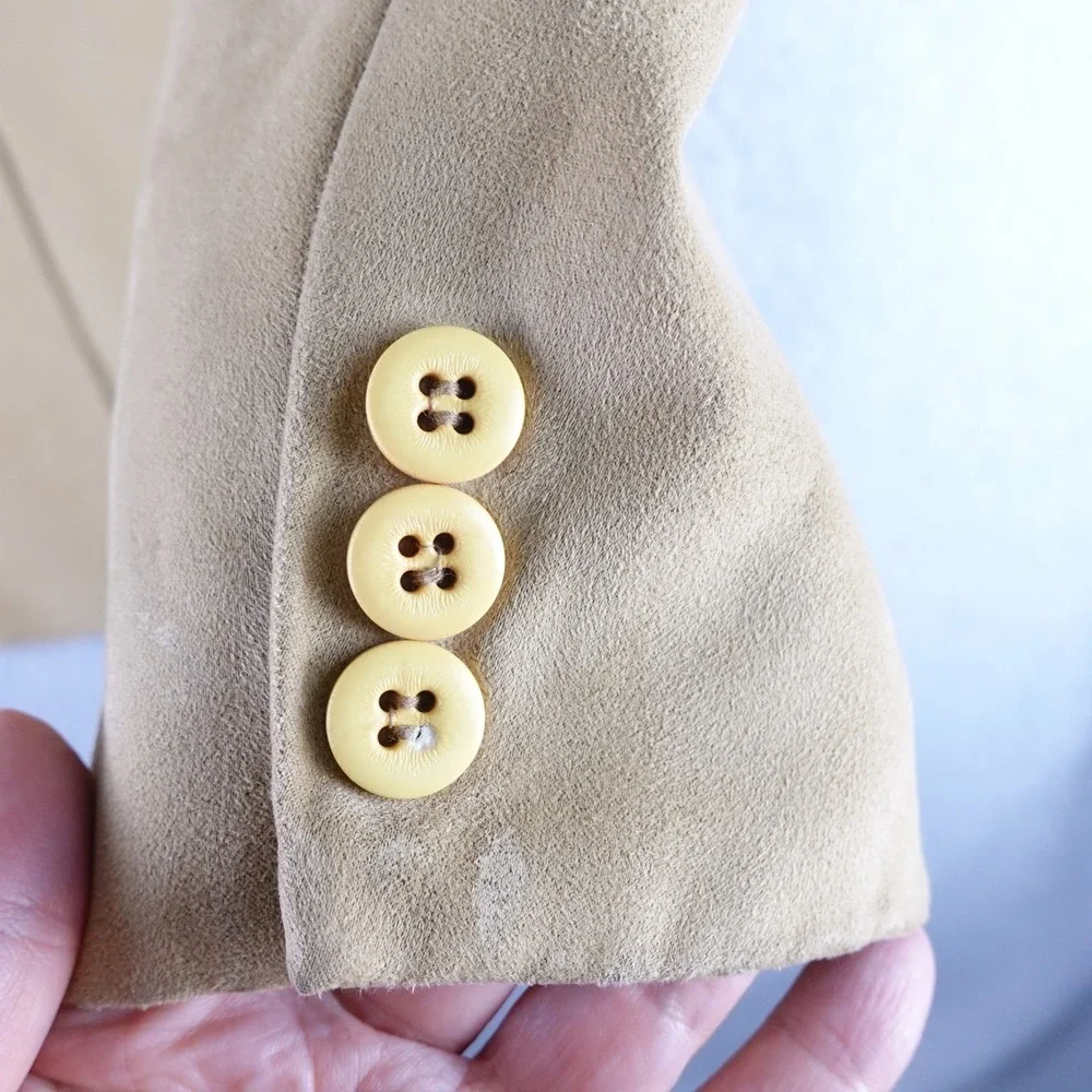 Circle S Dallas Texas Mens Tan Faux‎ Suede Western Blazer Sport Coat 40R